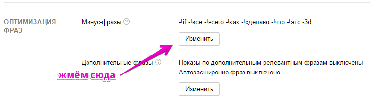 Яндекс.Директ готовый список