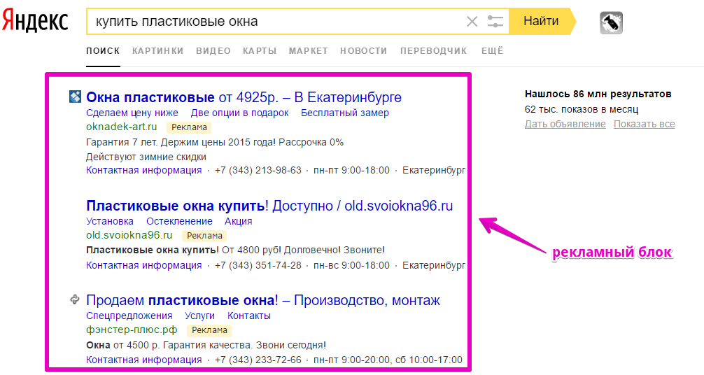 реклама в яндексе